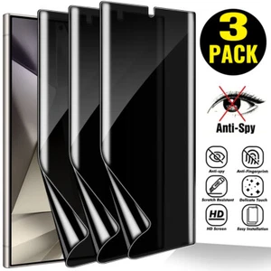 3x For Samsung S24 Ultra Plus S23 S22 Anti-Spy Privacy Hydrogel Screen Protector - Picture 1 of 11