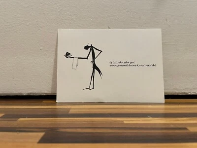 Till Lindemann Vernisage In Stillen Nächten Promo Postkarte Rammstein  Messer R+ - Bild 1 von 2