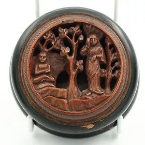 Antique Indian Carved Sandalwood Ebonised Ornament - Picture 1 of 19