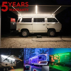 RV LED Camper Awning Boat Light Set w/IR Remote RGB Color 16.4Ft 2835 Waterproof - Picture 1 of 12