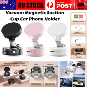 Vacuum Magnetic Suction Cup Car Phone Holder Stand Car Mount Foldable Holder QT - Picture 1 of 17