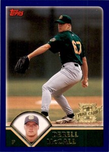 2003 Topps 1st Year Card Derell McCall Rookie Oakland Athletics #318