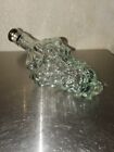 VINTAGE 1960s CLEAR GLASS GRAPE CLUSTER DECANTER BOTTLE WITH LID