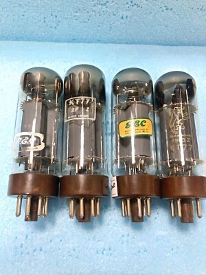 Genalex Gold Lion KT77 OO getter Base Negra Excelentes Valores de Prueba Cuádruple Foto 1 de 4