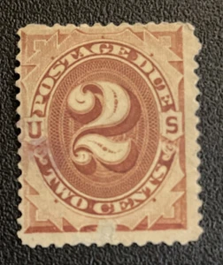 USA Postage Due stamp. SC # J2. NGH. Used. Year 1879. CV $25.00 - Picture 1 of 3