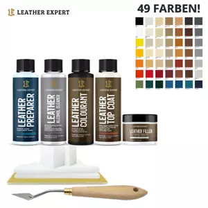 Lederreparaturset für Möbel Couch Sofa Auto Leder Lack Lederspachtel 49 Farben - Bild 1 von 62
