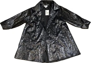 Sterling Styles Jacket Women's One Size Silver And Black Super Cute - NEW! - Picture 1 of 6