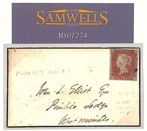 Cubierta GB PENIQUE ROJO IMPERF Placa 157 (MI) Usada *Placa Sin Endurecer* Variedad MS1274 - Imagen 1 de 3