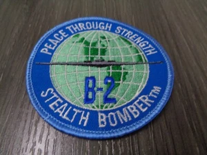 Vintage US Air Force B-2 STEALTH BOMBER Peace Through Strength Patch USAF NEW - Picture 1 of 6