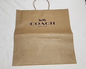 New Coach Medium Paper Shopping Bag 18"x18.5"x7" inch Brown  - Picture 1 of 6