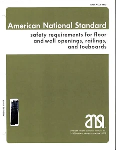 ANSI A12.1-1973 - Safety Requirements for Floor and Wall Openings, Railings... - Picture 1 of 4