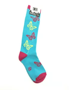 Calcetines de niña Butterfly Knee High de SOCK IT TO ME, talla 1-5 nuevos con etiqueta - Imagen 1 de 3