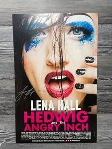 HEDWIG AND THE ANGRY INCH, TARJETA DE VENTANA BROADWAY FIRMADA ELENCO, LENA HALL - Imagen 1 de 9