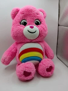 Care Bears 14" Cheer Bear Rainbow Plush Pink Basic Fun Unlock The Magic - Picture 1 of 6