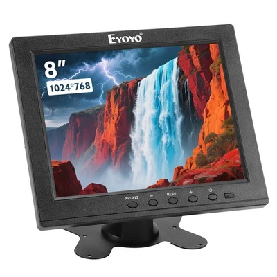 Eyoyo 8 Zoll HDMI Monitor 1024x768 Auflösung Display 4:3 TFT LCD Mini HD Color - Bild 1 von 4