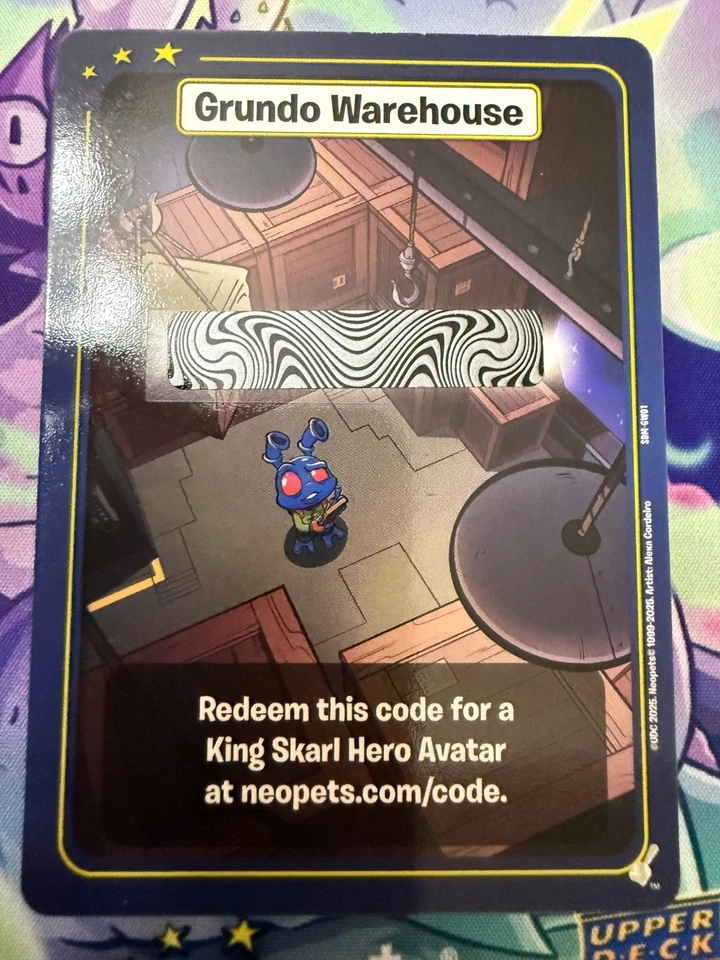Neopets TCG CODE Card King Skarl Hero Avatar - Meridell Starter Deck Avatar Code - Image 1 of 1