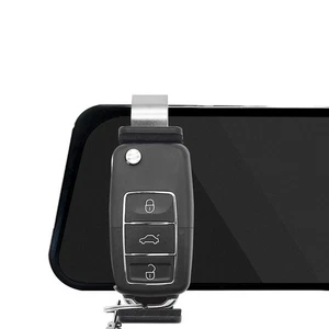 Forte 2 Pezzi Telecomando Auto Visiera Clip Acciaio Inox Apri Garage Supporto - Foto 1 di 12