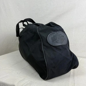 Bolso de Lona Harley Davidson Negro Angulado Motociclista - Imagen 1 de 7