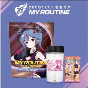 Hatsune Miku My Routine Deco27 Chocolate Protein Shake with Shaker & Card - Picture 1 of 3