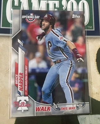 2020 Topps Opening Day Walk This Way Bryce Harper #WW-5 SP Phillies - Image 1 of 2