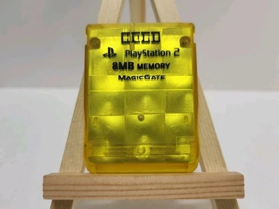 HORI Playstation 2 Memory Card 8MB "KIRA KIRA Yellow" PS2 2003 Japan Region Free - Image 1 of 3