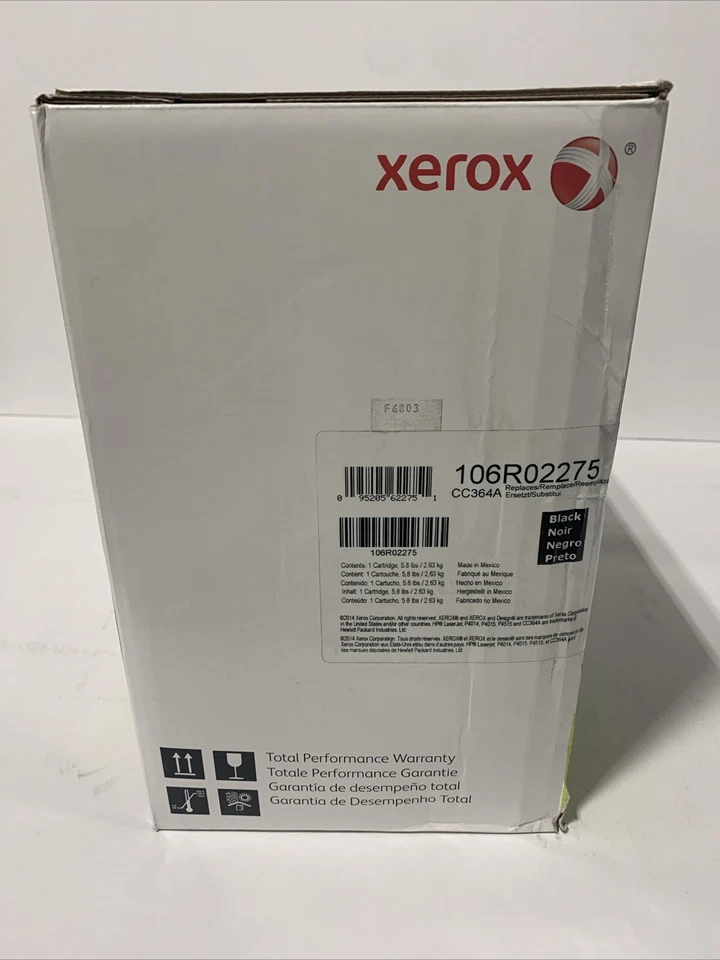 Xerox 106R02275 High Yield Black Toner Cartridge Compatible for CC364A HP - Image 1 of 2