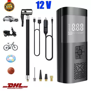 LCD Elektrische Akku Luftpumpe 150 PSI Auto Reifen Druckluft Fahrrad Kompressor - Bild 1 von 13