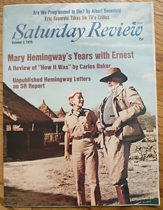 Saturday Review Vintage Magazine October 2 1976 Ernest & Mary Hemingway No Label - Picture 1 of 7
