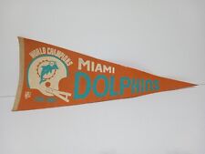 1972 - 1973 Miami Dolphins World Champions Pennant Vintage