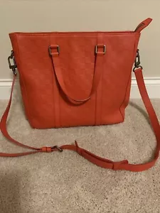 Authentic Louis Vuitton Tadeo Two-way Tote Orange Damier Leather EUC CA2193 - Picture 1 of 12