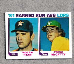 1982 Topps '81 ERA Leaders #167 NOLAN RYAN - STEVE McCATTY Astros A's NR MINT - Picture 1 of 2