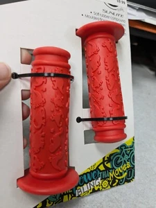 Kids Bicycle Handlebar Mini Grips Red Dinosaur UPC 888571049198 - Picture 1 of 4