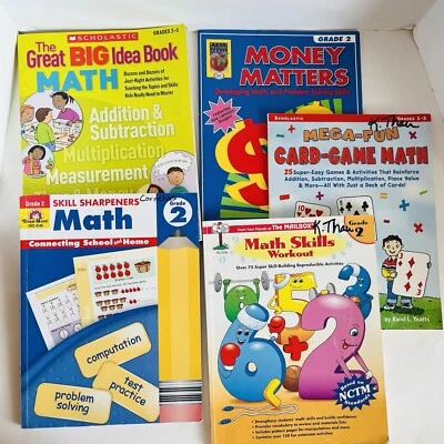 Lot of 5 2nd grade Math Teacher Resources Education Money Card Games Activites - Image 1 of 4