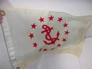 Bandiera barca yacht vintage con ancora e design stelle - Foto 1 di 7