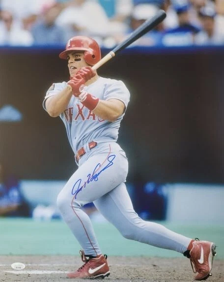 AUTOGRAPHED 16x20 IVAN RODRIGUEZ Texas Rangers Photo W/ JSA COA - Image 1 of 1