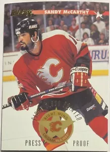 1996-97 Donruss Press Proofs Sandy McCarthy #42 Calgary Flames #’d /2000 - Picture 1 of 2
