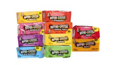 NOW AND LATER Now & Later Assorted Fruit Candy - 10 Assorted Fruit Flavors - 60 pieces