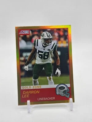 Darron Lee /50 "Gold Zone" HOLOFOIL 2019 Panini Score #161 New York Jets (SP) - Image 1 of 2