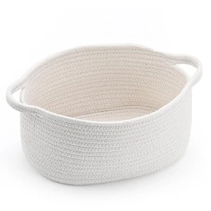 Woven Easter Basket with Handle, Empty Gift Basket for Baby Shower & Storage - Picture 1 of 7