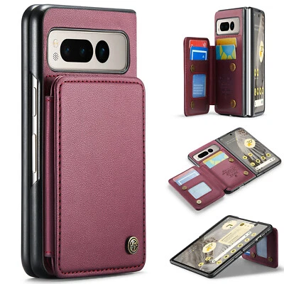 Para Google Pixel Plegable Magnético Cuero Billetera RFID Bloqueo Estuche Soporte Cubierta Foto 1 de 4