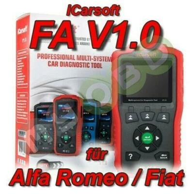 iCarsoft FA v1 Profi Diagnose für Alfa Romeo Fiat ABS Airbag Motor Service etc.. - Bild 1 von 4
