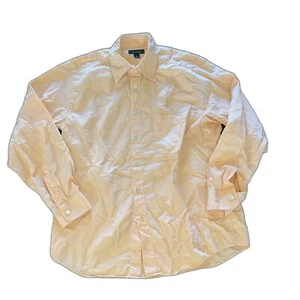 Ermenegildo Zegna Men's Button-Up Cotton Long Sleeve Shirt Peach Orange Size L - Picture 1 of 4