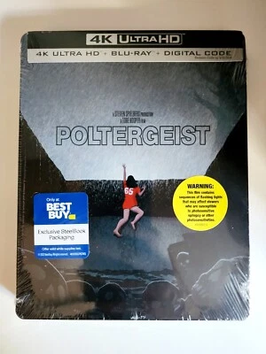 Poltergeist Steelbook: 4K, Blu Ray, Digital Sealed New Mint US Ships in Box - Image 1 of 4