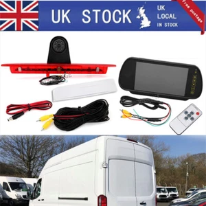 7" Mirror Monitor 3rd Brake Light Reversing Camera For Ford Transit 350 MK8 UK - Picture 1 of 12