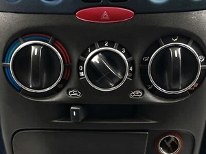 For Fiat Punto II 99-10 Polished aluminum dashboard rings for heater controls x3 - Picture 1 of 9