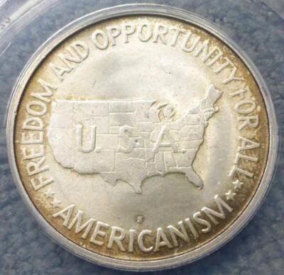 1953 S ANACS MS 64 Washington-Carver Silver Half Dollar, MS 64 Silver 50C Coin - Image 1 of 4