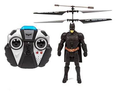 NEW World Tech Toys DC BATMAN IR RC Flying Figure helicopter hovercraft drone - Image 1 of 4