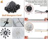 Bungee Cords with Hooks Adjustable - Elastic Heavy Duty Straps Rope 4 Pack 2 Flat Bungee Straps