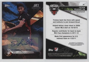 2016 Topps Apex Blue Auto /99 Sean Franklin #40 Auto