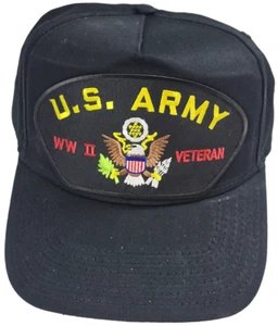 US ARMY WWII WORLD WAR TWO 2 VETERAN HAT CAP SERVICE GREATEST GENERATION - Picture 1 of 1